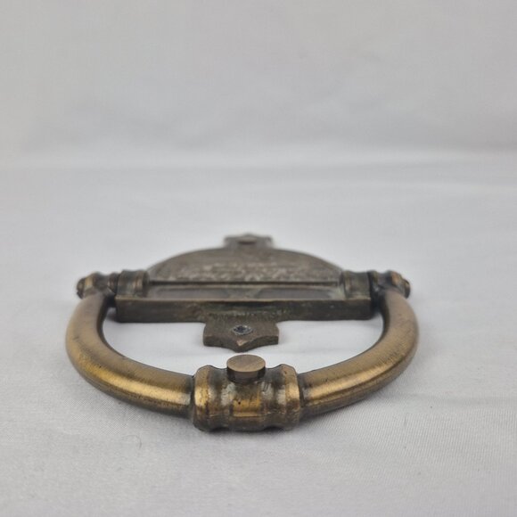 Vintage Brass Door Knocker Christian Theme Welcome in the Name of CHRIST  80's - Picture 13 of 16